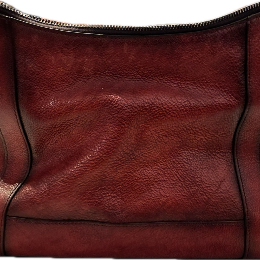 Women's Duffel Bag in Deep Burgundy Leather
